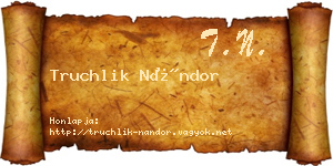 Truchlik Nándor névjegykártya