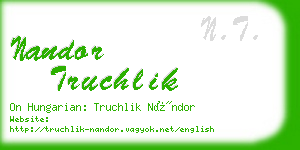 nandor truchlik business card